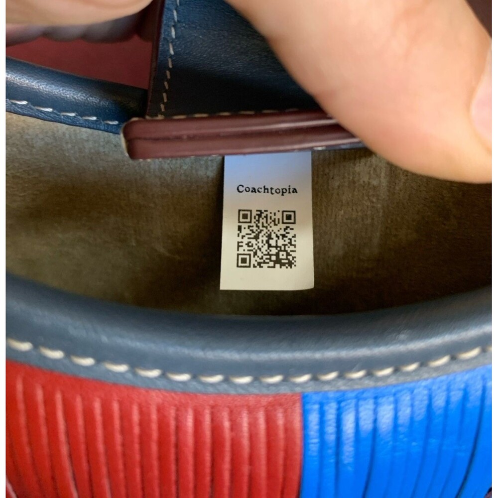 COACHTOPIA  Ergo Bag In Upcrafted Leather With Fringe CN960 - Picture 9 of 14